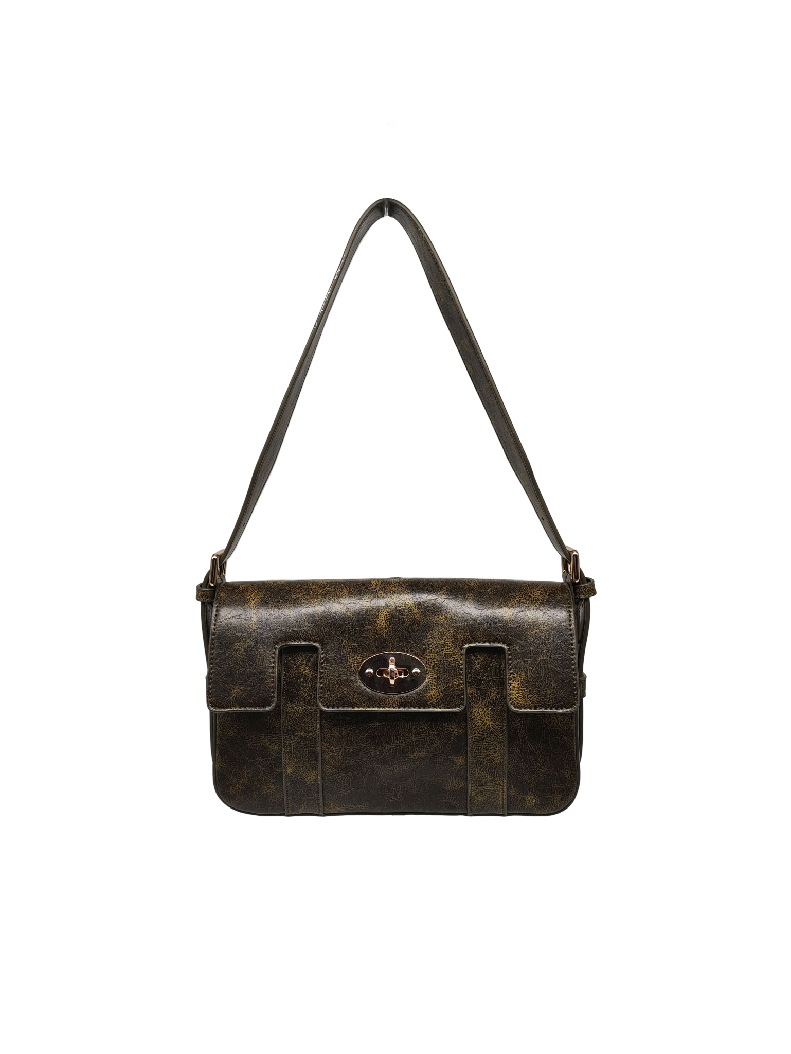 White PU fashion shoulder bag by Baiyue