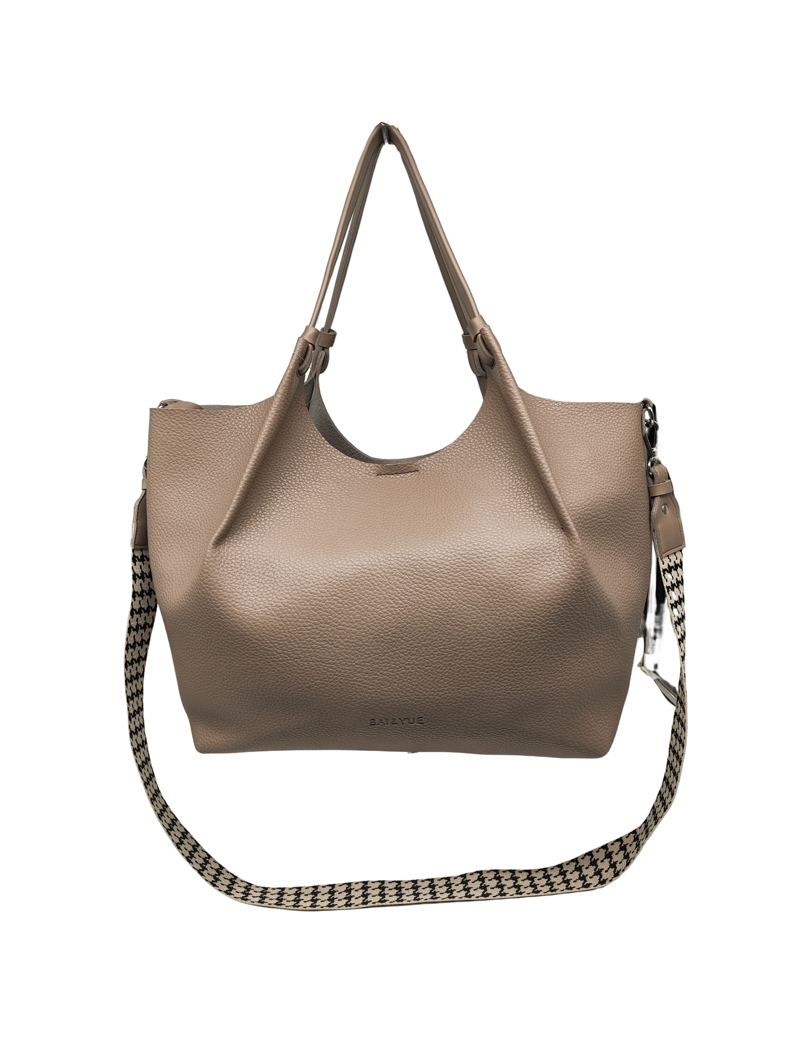 PU handbag with strap by Baiyue